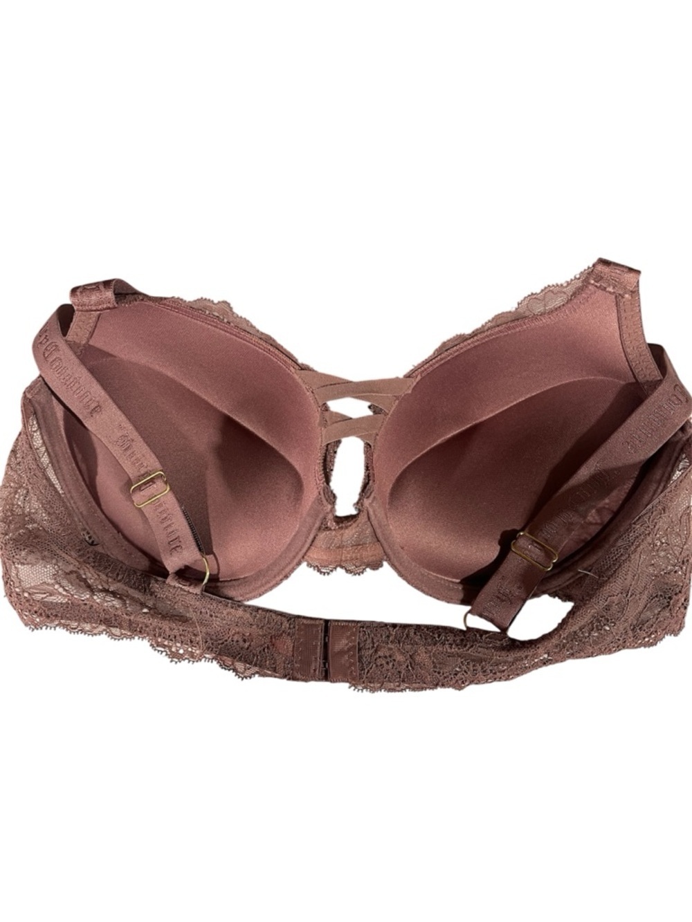 Juicy Couture Brown Lace Push-Up Bra 38C - Picture 2 of 9